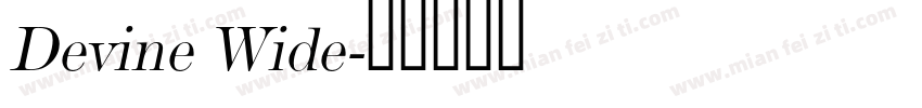 Devine Wide字体转换